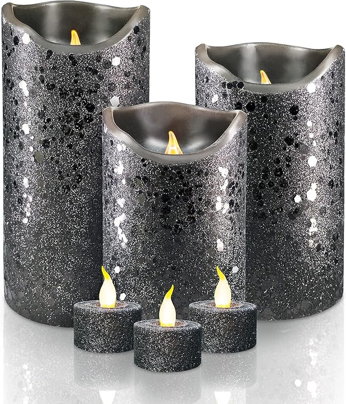 Amazon.com: Furora LIGHTING Halloween Decorations Black Flameless Candles Battery Operated, 6 Pac... | Amazon (US)