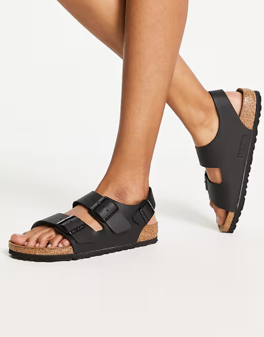 Birkenstock Milano sandals in black | ASOS (Global)