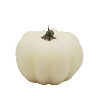 4.5" Ivory Pumpkin Shaped Candle by Ashland® | Michaels | Michaels Stores