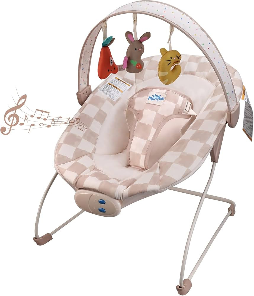 Baby Bouncer – Baby Bouncer seat, Infants Bouncy Seat with Music & Sensory Toys, Compact & Mach... | Amazon (US)