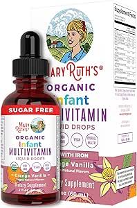 MaryRuth Organics Multivitamin & Multimineral with Iron for Infants | USDA Organic | Sugar Free |... | Amazon (US)