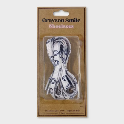 Smiley Face White Shoe Laces | Target