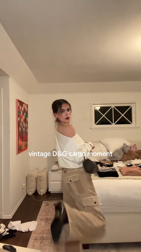 These pants are vintage Dolce & Gabbana but I linked similar! Also obsessed with this off the shoulder sweater moment. it comes in so many other colors  

 #LTKWatchNow #LTKStyleTip