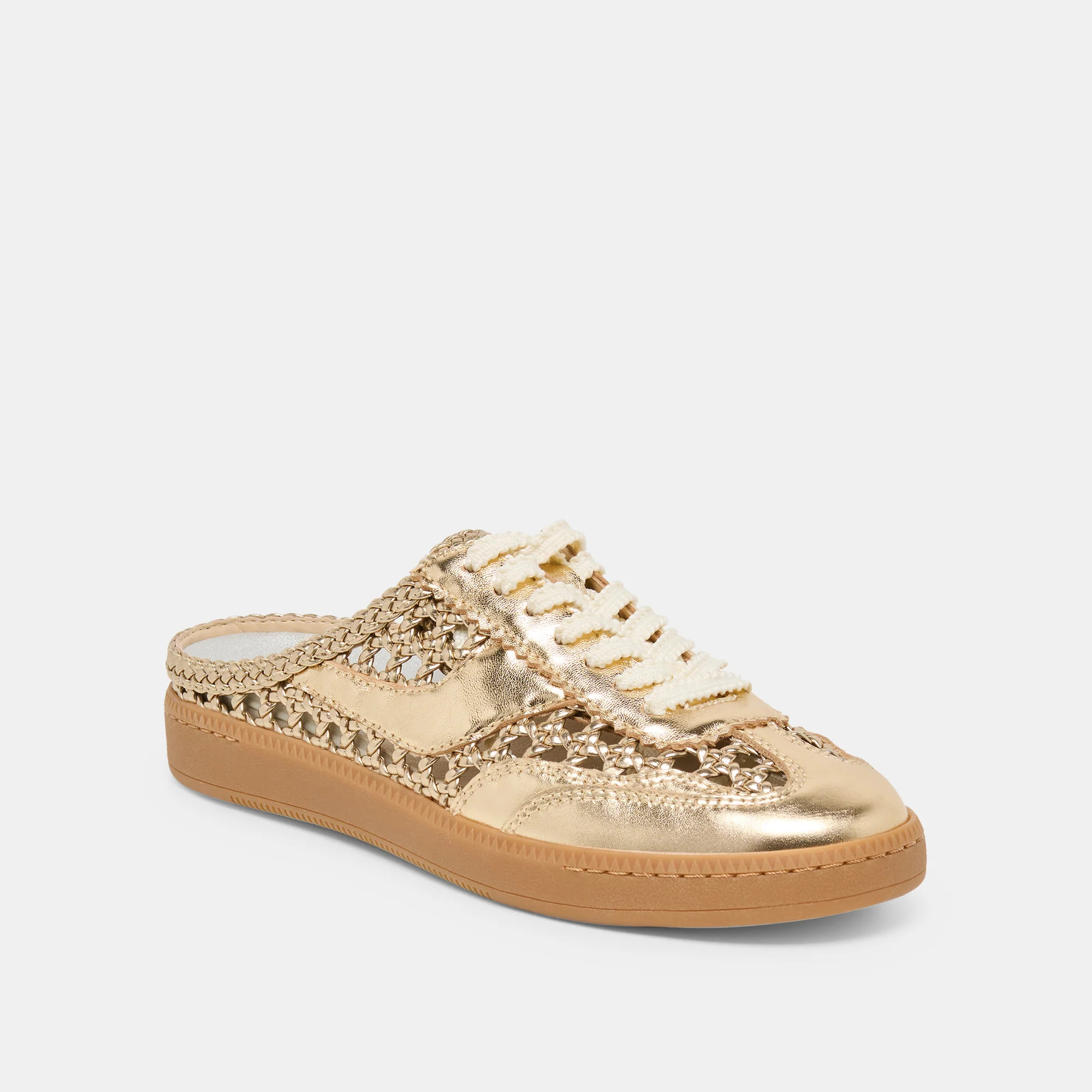 Notice Slide Woven Sneakers Gold Woven Stella | DolceVita.com