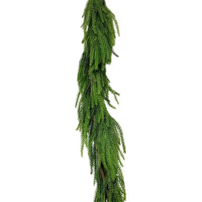 9' Real Touch Norfolk Pine Garland | Linen & Clove