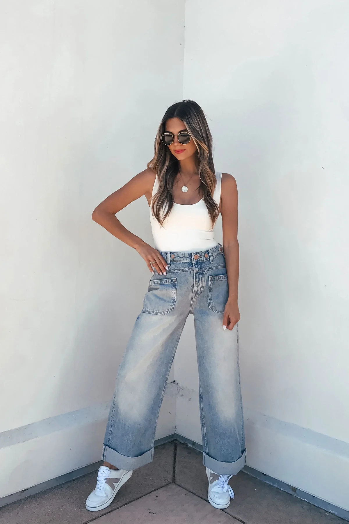 Free People Light Wash Palmer Cuffed Jeans | Magnolia Boutique