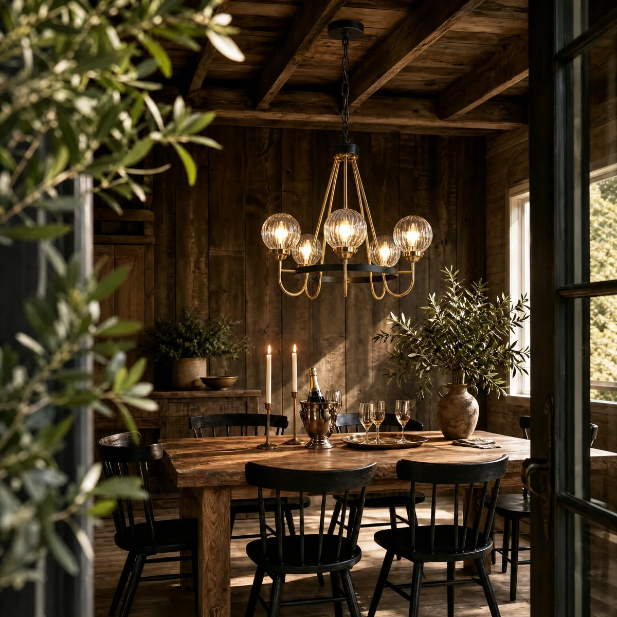 Yedidal 5-Light Dimmable Shaded Wagon Wheel Chandelier | Wayfair North America