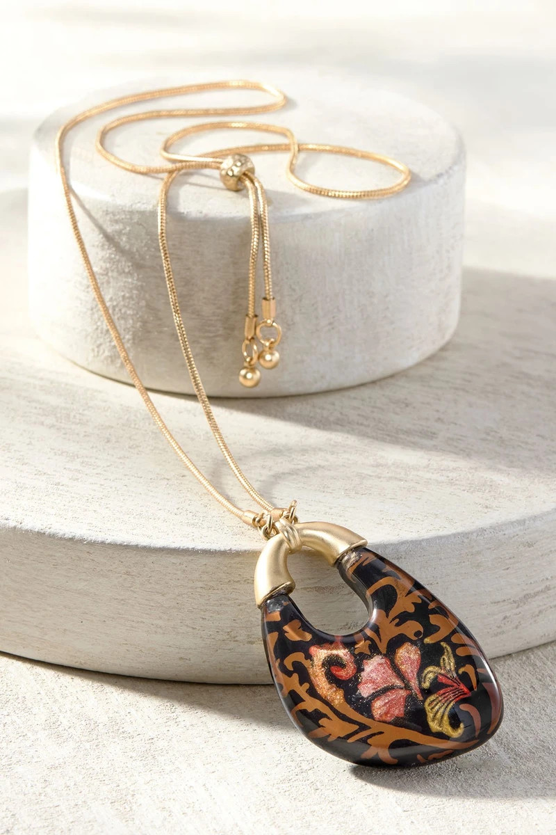 Stella Scroll Adjustable Pendant Necklace | Soft Surroundings