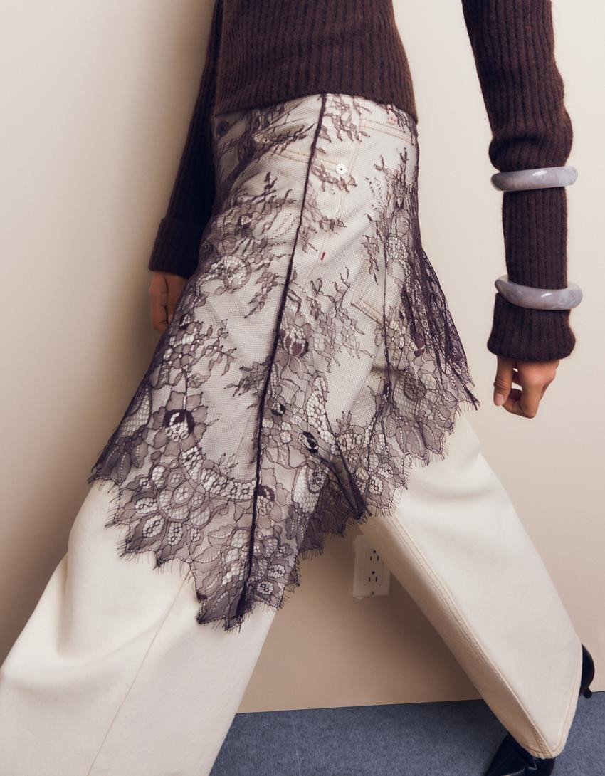 Lace wrap skirt - Accessories - Women | Bershka GB