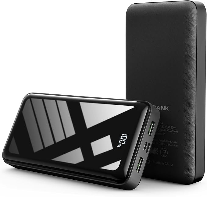 Power Bank 27,000mAh Fast Charging 22.5W, QC 4.0 USB C Input & Output PD 20W, Portable Charger Mo... | Amazon (UK)