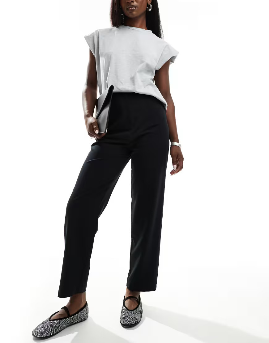 Miss Selfridge essentials cigarette pants in black | ASOS (Global)