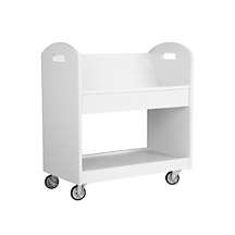 White Local Branch Library Cart + Reviews | Crate and Barrel | Crate & Barrel