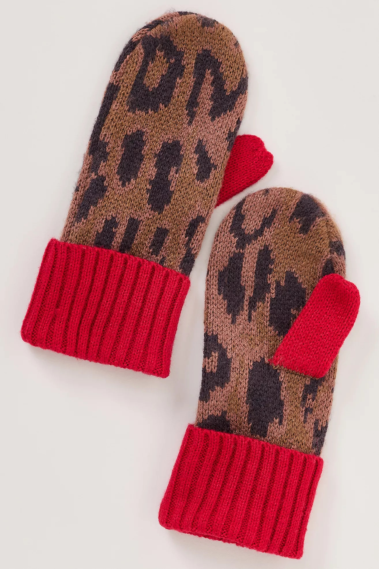 Damson Madder Leopard Mittens | Anthropologie (US)