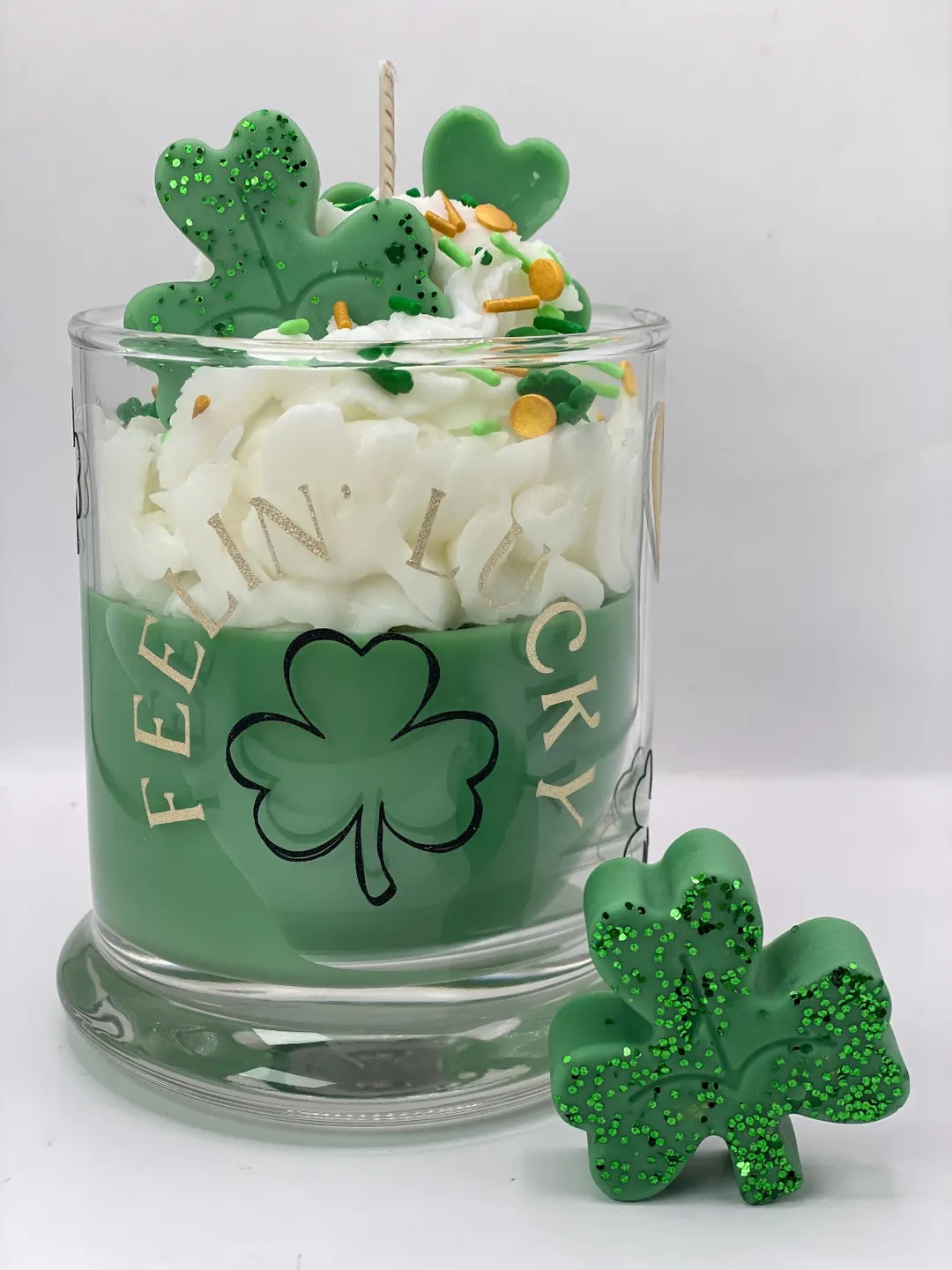 St Patrick’s day candle- lucky clover candle-Irish crème dessert candle-shamrock candle-whippe... | Etsy (US)