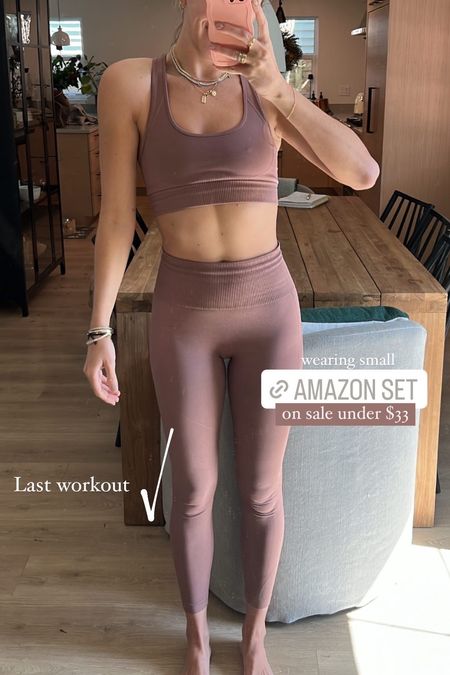 Amazon workout set - squat proof! Wearing a small