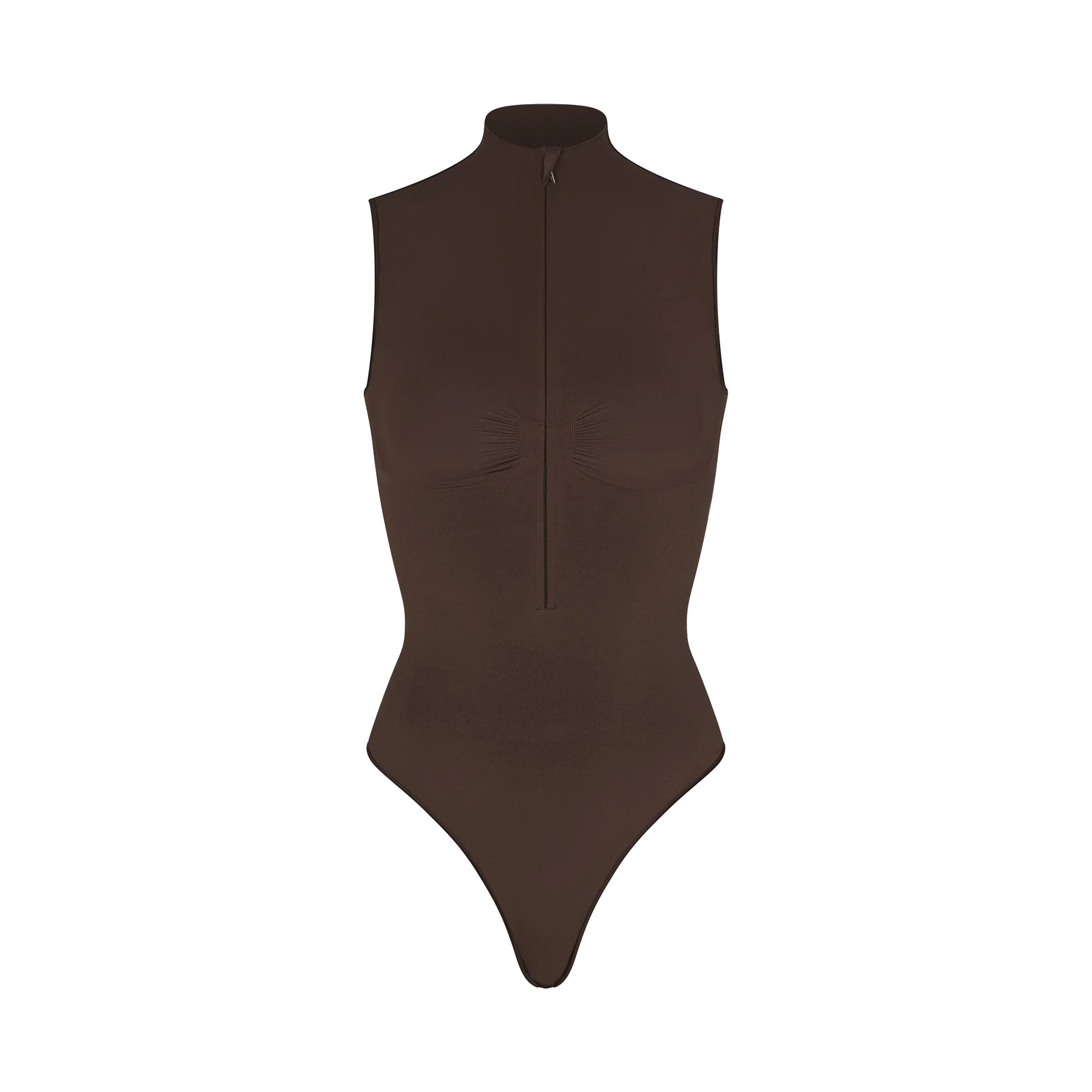 ZIP FRONT SLEEVELESS THONG BODYSUIT | SKIMS (US)