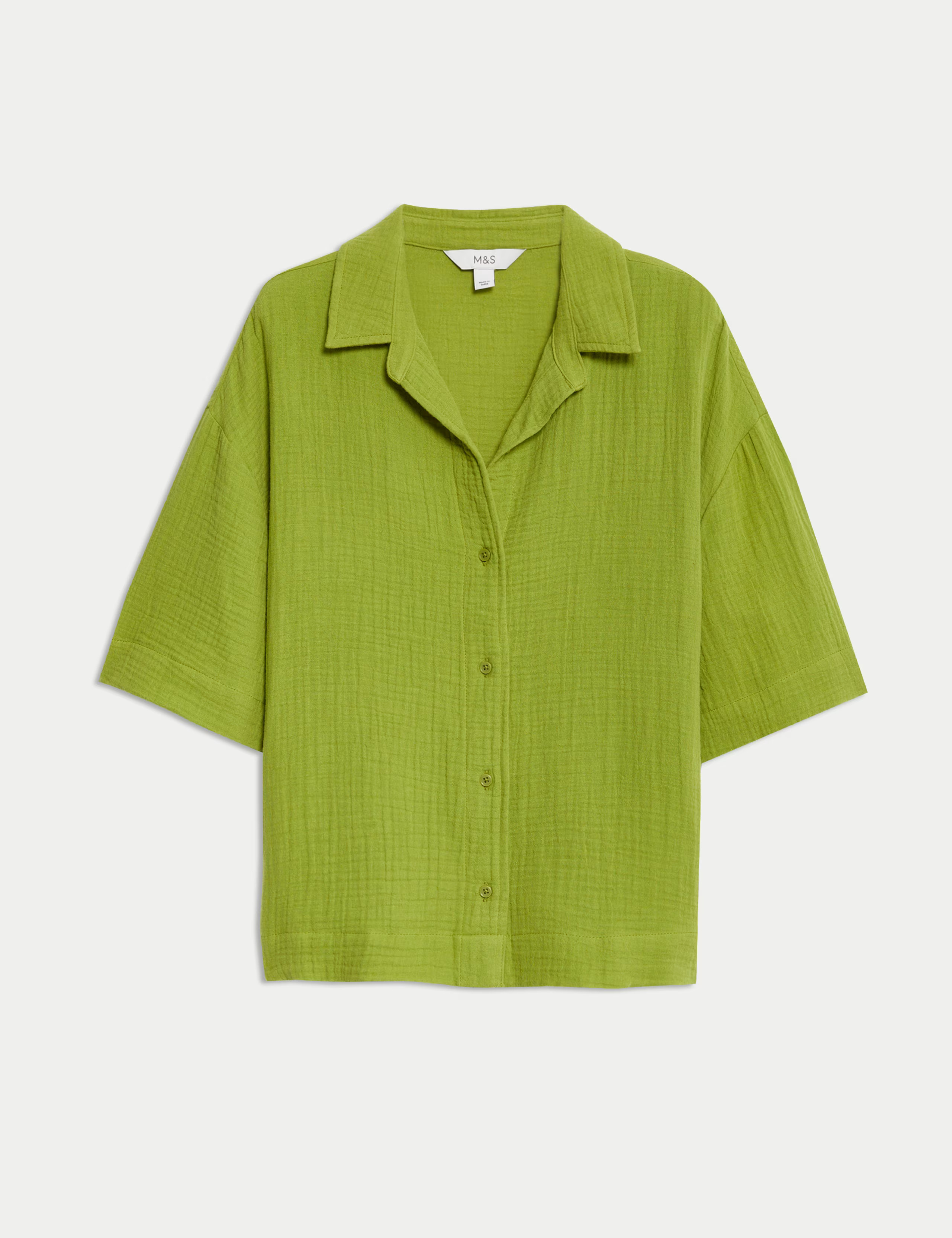 Pure Cotton Textured Collared Beach Shirt | Marks & Spencer (UK)