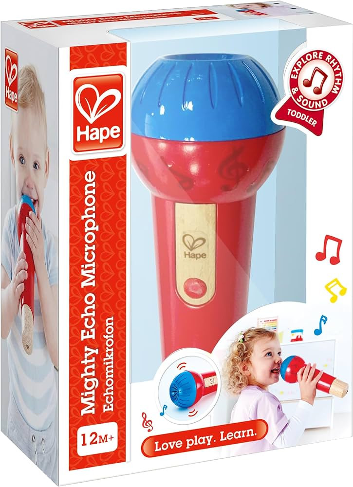 Hape Mighty Echo Microphone | Battery-Free Voice Amplifying Microphone Toy for Kids 1 Year & Up, ... | Amazon (US)