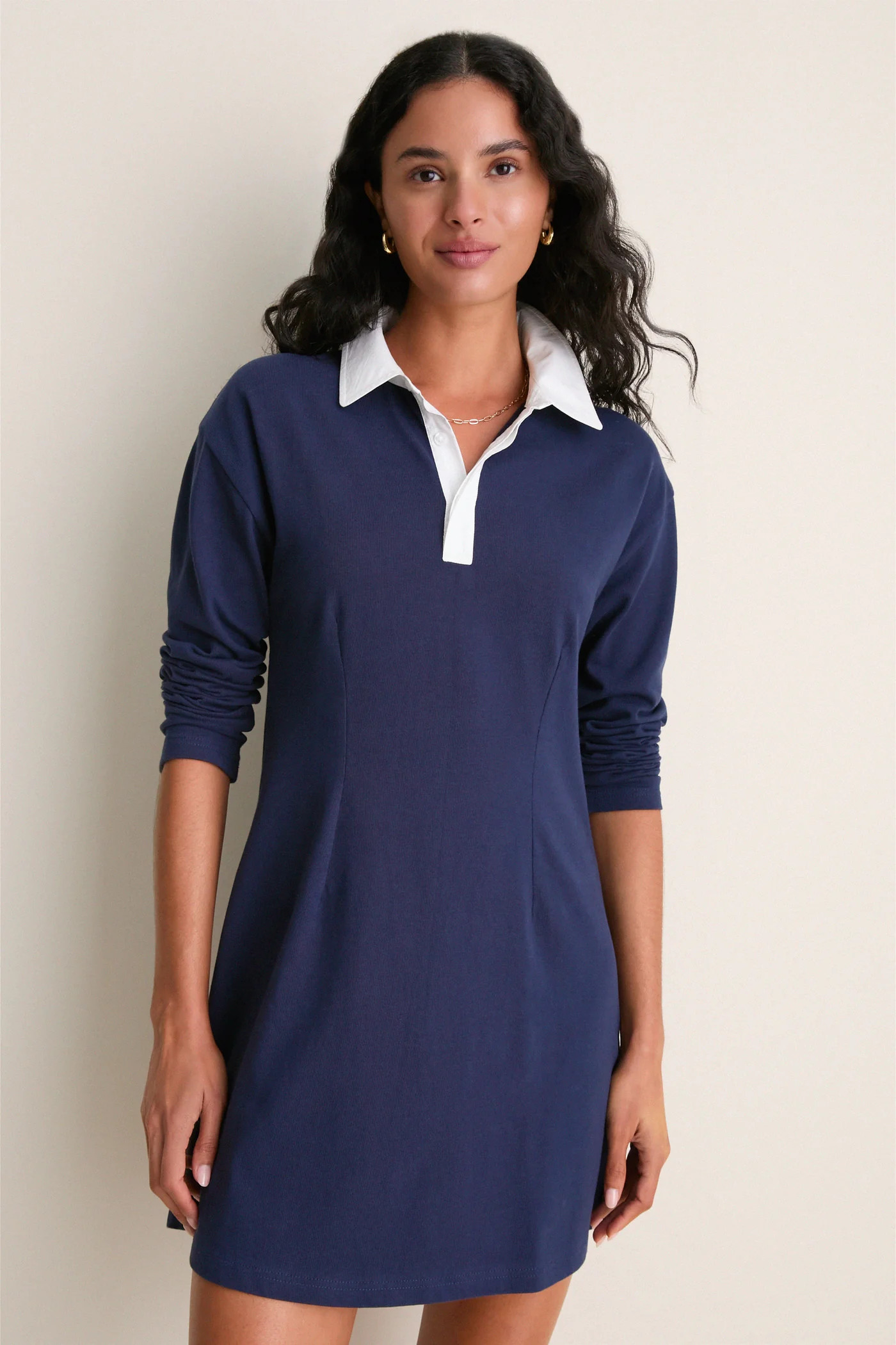 Navy Knit Ilona Rugby Dress | Tuckernuck (US)