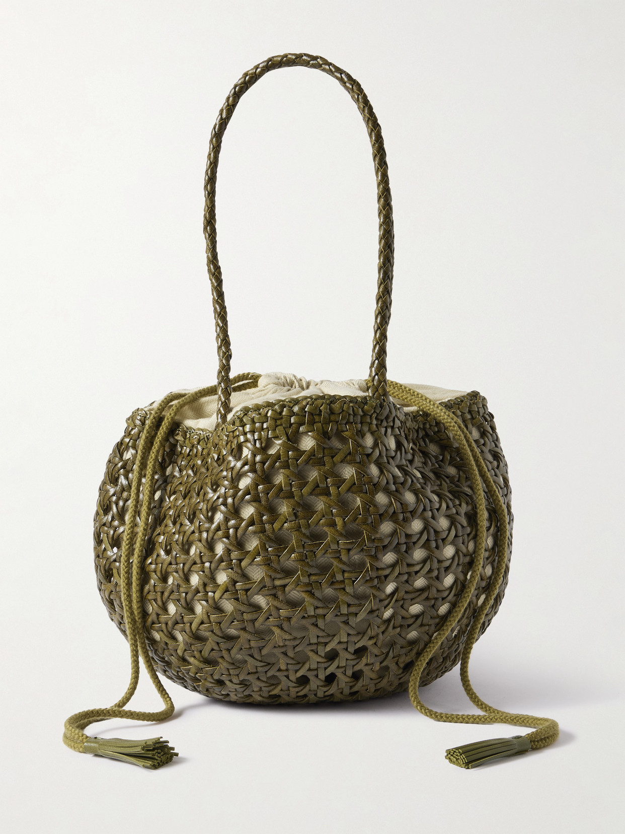Dragon Diffusion - Juventus Woven Leather Bucket Bag - Green | NET-A-PORTER (UK & EU)