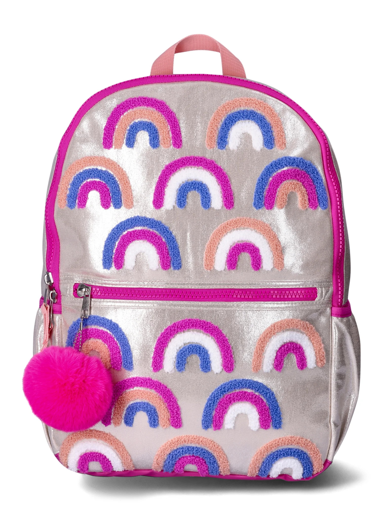Wonder Nation Kids Make It Rainbow Tickled Pink 17" Backpack, Pink | Walmart (US)