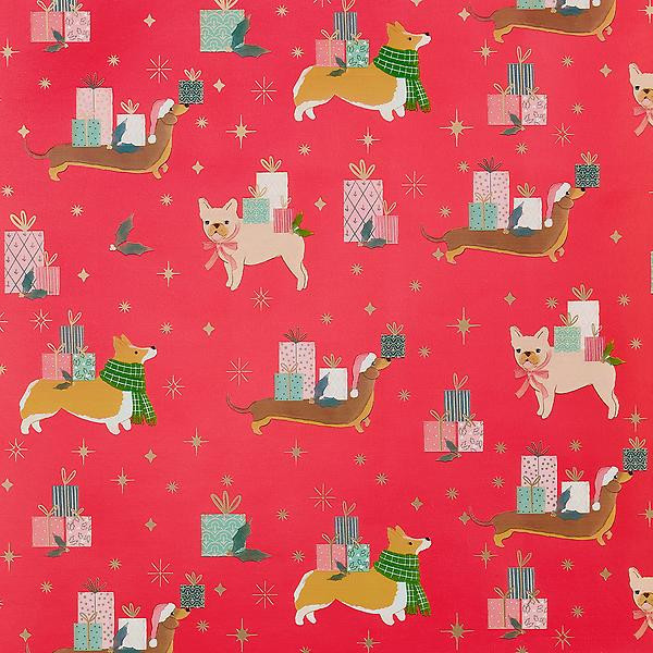 Punch Studio Gifting Dogs Wrapping Paper | The Container Store