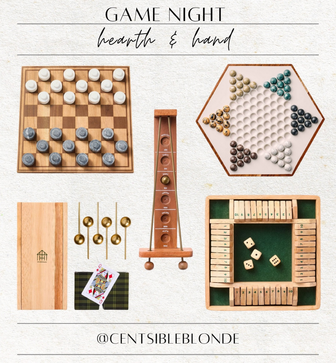 Gift idea, Christmas gift, Christmas, game night, date night, wood game, games from Target, home decor, checkers, cards, white elephant, 
dirty Santa, family night, 
shoot for the moon, spoon card game, shut the box, star checkers  

#LTKHome #LTKFindsUnder50 #LTKGiftGuide