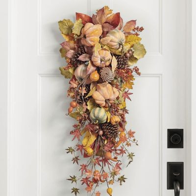 Harvest Pumpkin Door Swag | Grandin Road