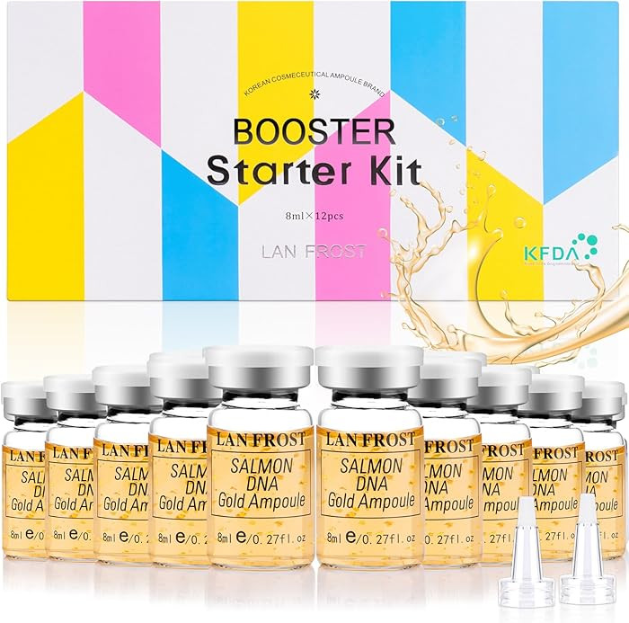 BB Facial Glow Starter Kit Serum Hyaluronic Acid Essence Skin Care Set, Salmon DNA Glod Ampoule 0... | Amazon (US)