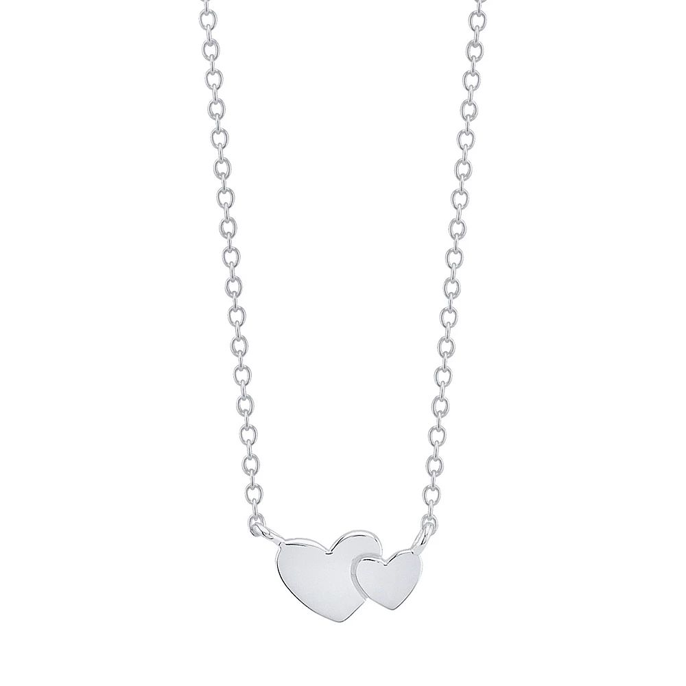 LovethisLife® Sterling Silver Double Heart Necklace | Kohl's