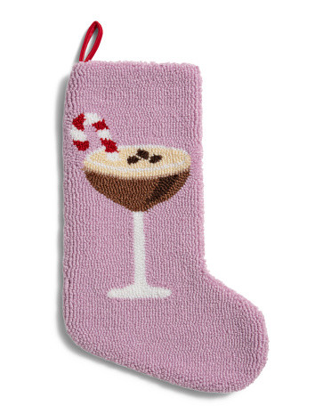 Holiday Espresso Martini Hook Stocking | TJ Maxx