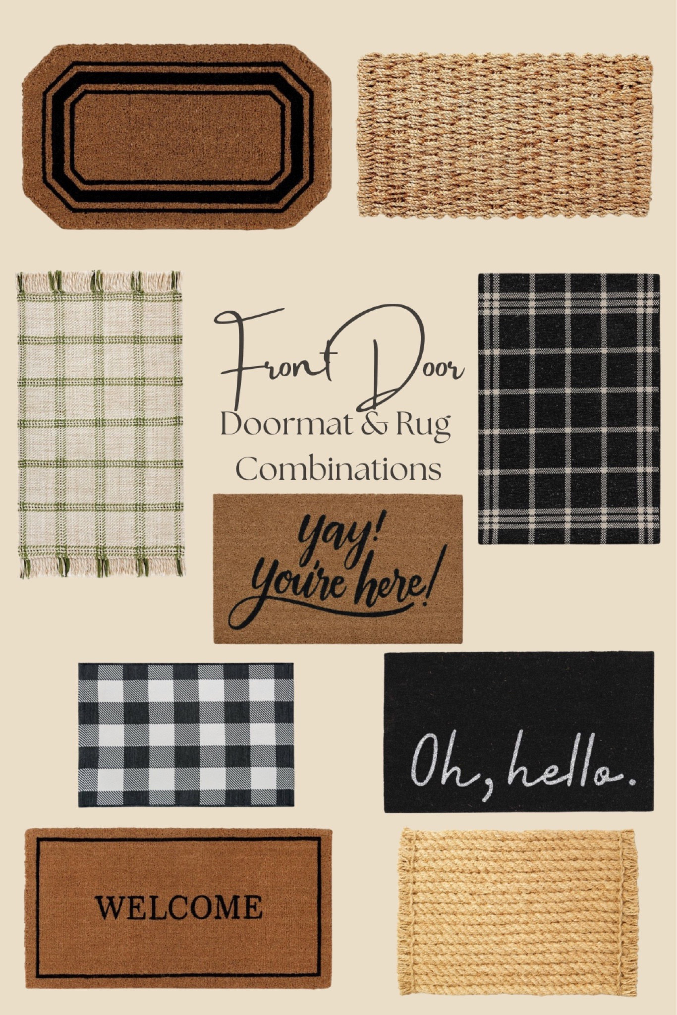 Front door doormats and rug combinations 

#LTKhome #LTKSale #LTKstyletip