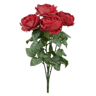 Flocked Dark Red Rose Bush by Ashland® | Michaels | Michaels Stores