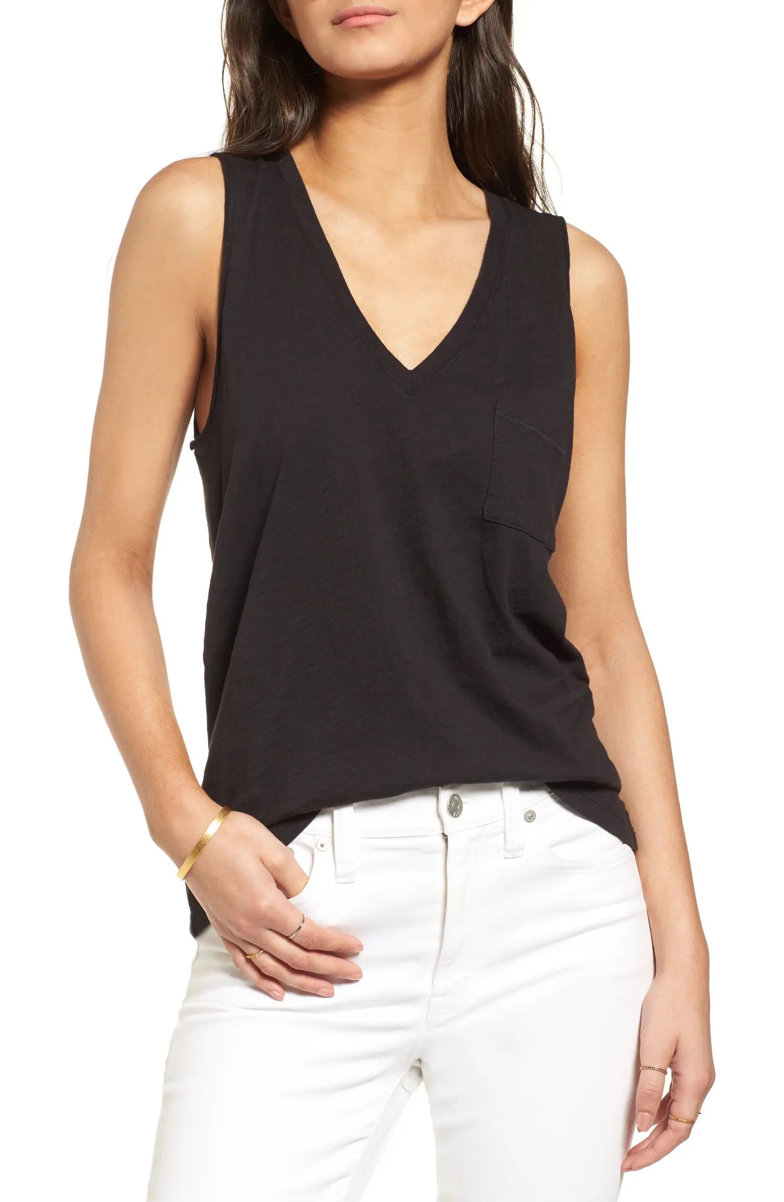 Whisper Cotton V-Neck Tank | Nordstrom