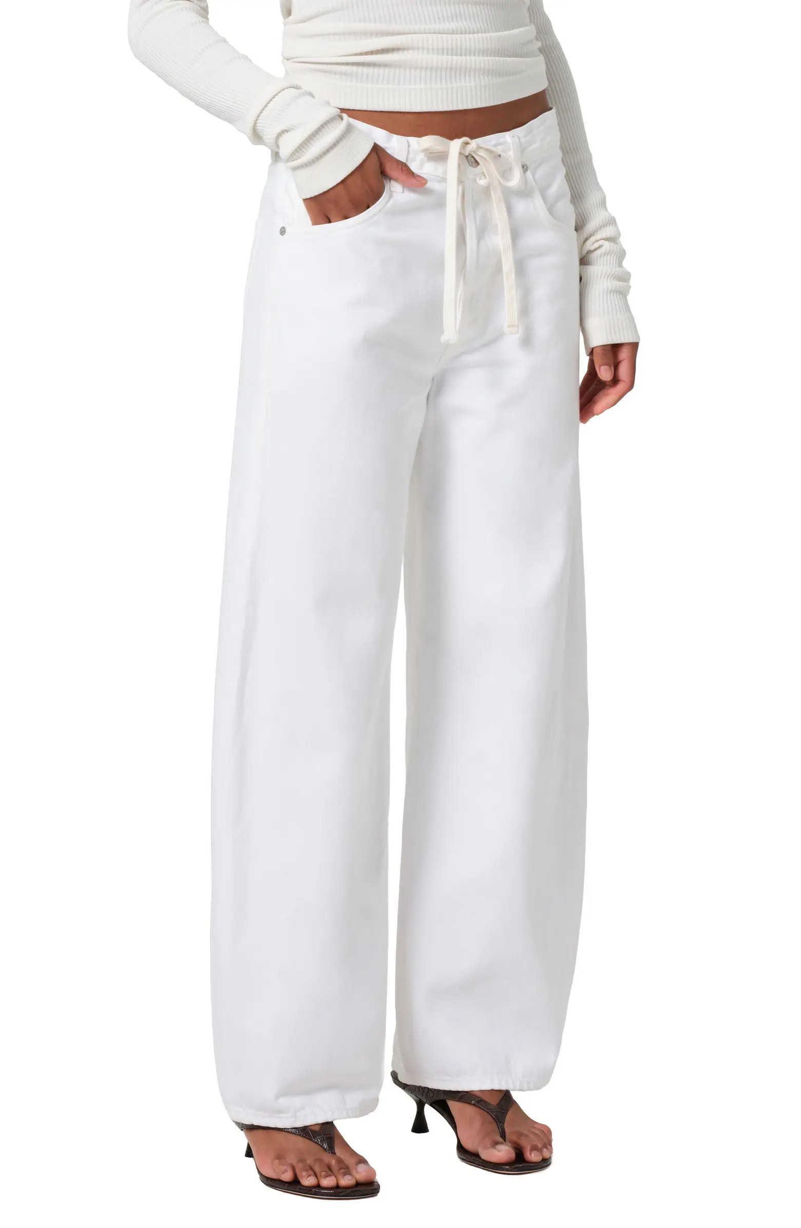 Citizens of Humanity Brynn Drawstring High Waist Wide Leg Jeans | Nordstrom | Nordstrom