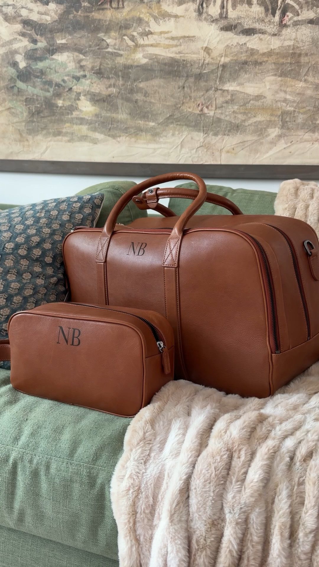 Love these cute personalized weekender bags for men in leather makes for a great gift for Dad! From Mark & Graham

#LTKMens