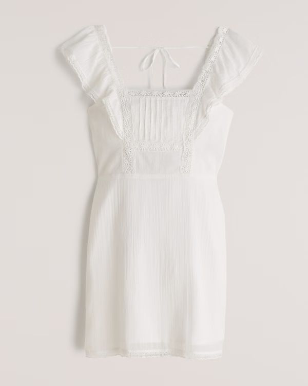 Women's Open Back Lace Mini Dress | Women's Clearance | Abercrombie.com | Abercrombie & Fitch (US)