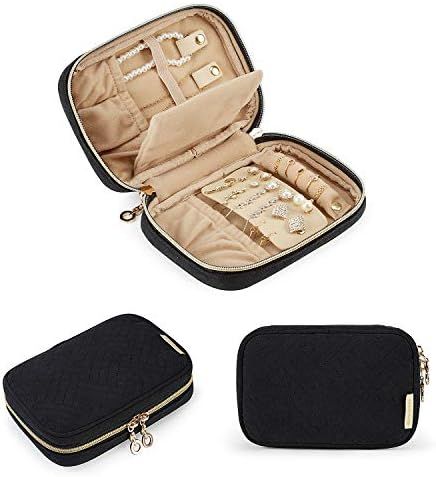 BAGSMART Travel Jewelry Organizer Case Small Jewelry Roll for Journey-Rings, Necklaces, Earrings,... | Amazon (US)
