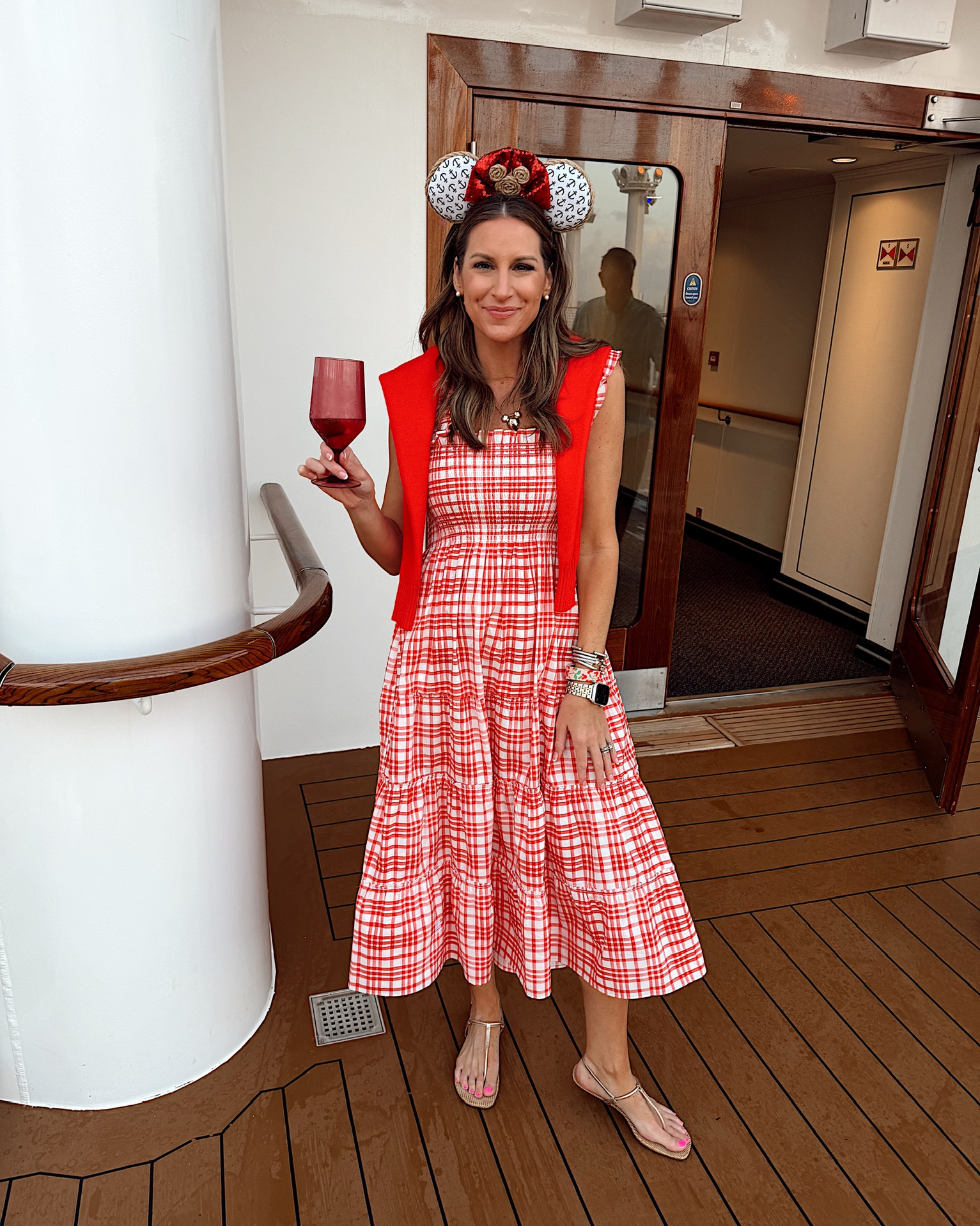 Today’s Disney cruise ootd! In a small ellie nap dress, small cardigan, Etsy ears and accessories - fits tts. What to wear on a Disney cruise women 

#LTKSeasonal #LTKTravel #LTKootd