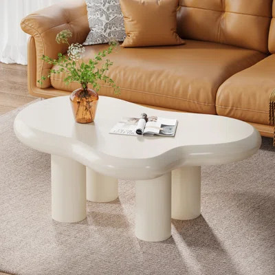 39.4" Cloud Coffee Table, Creamy White | Wayfair North America