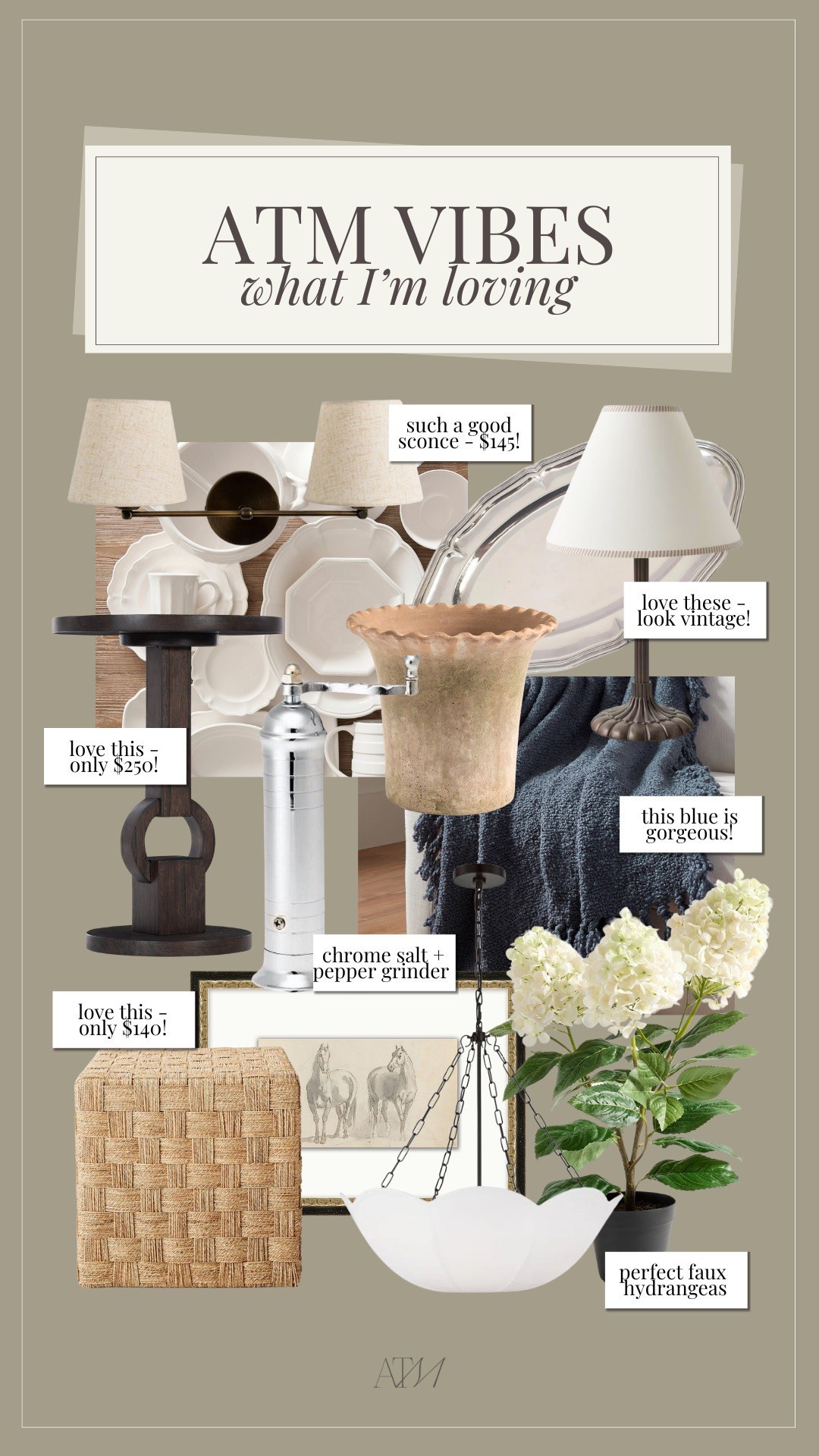 ATM Vibes - What I’m Loving!

atm vibes, what i’m loving, cottage core, home finds, summer home, seasonal home finds 

#LTKSeasonal #LTKStyleTip #LTKHome