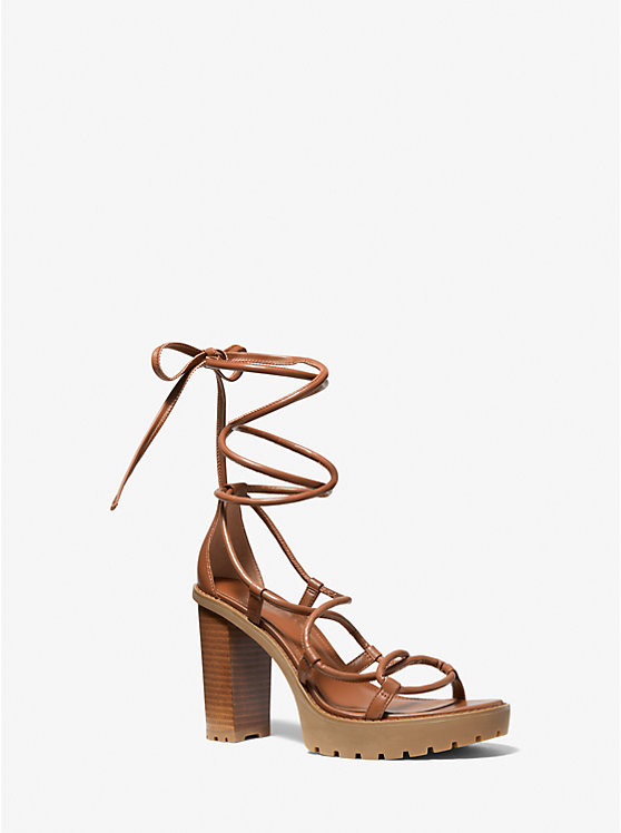 Vero Leather Platform Sandal | Michael Kors US