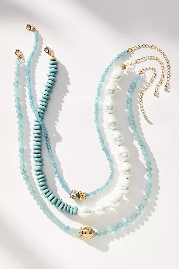 Pearl Beaded Necklaces, Set of 3 | Anthropologie (US)