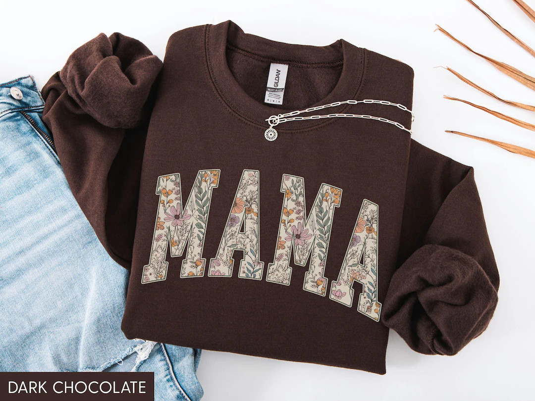 Mama Sweatshirt, Mama Sweater, Mama Floral Sweatshirt, Floral Mama, Mothers Day Gift, Cute Mom Sw... | Etsy (Global)
