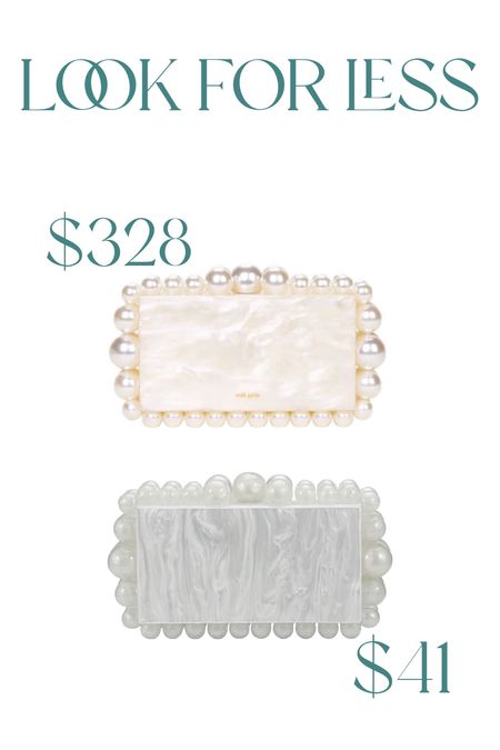 Look for less: pearl acrylic clutch. So fun for spring and summer. 

#LTKitbag #LTKfindsunder50 #LTKover40