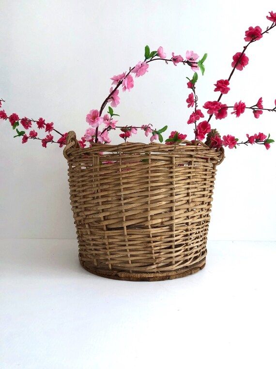 Extra Large French Demijohn Basket With Woven Grass Lid/double | Etsy Canada | Etsy (CAD)