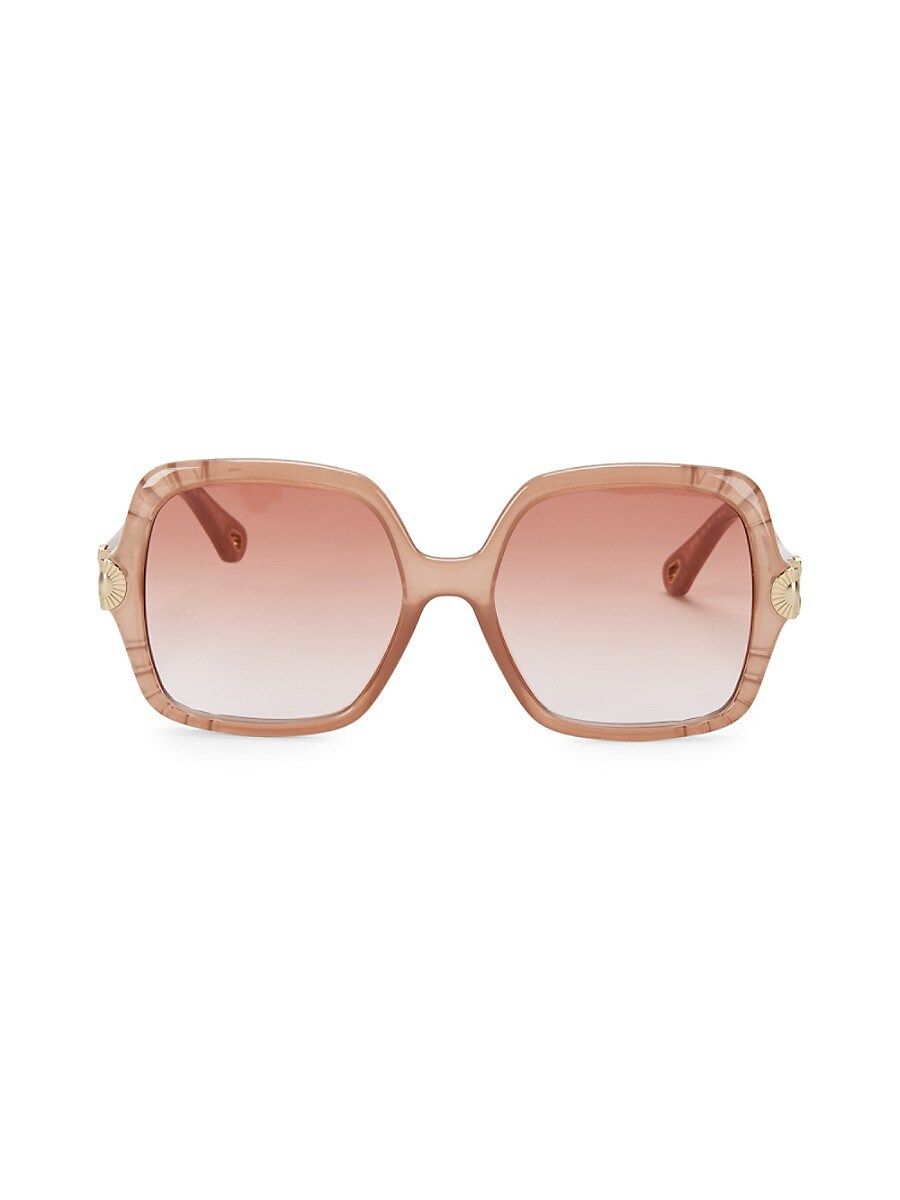 Chloé Vera 55MM Oversize Square Sunglasses - Light Brown | Saks Fifth Avenue OFF 5TH