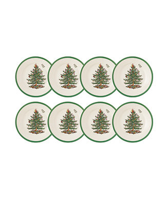 Christmas Tree Salad Plates, Set of 8 | Macy's