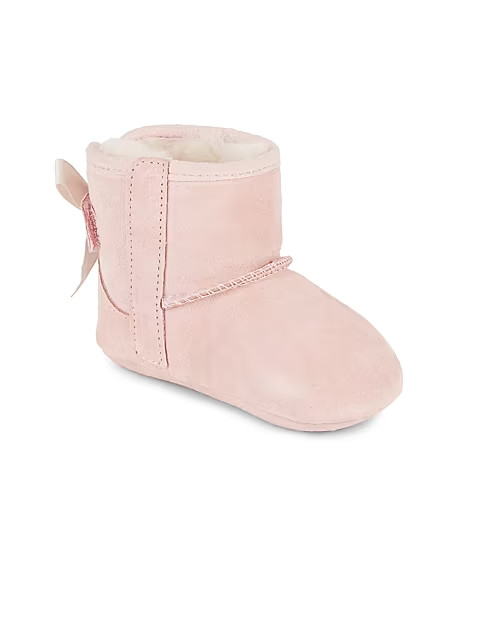 Baby Girl's Jesse Bow II Suede Booties | Saks Fifth Avenue