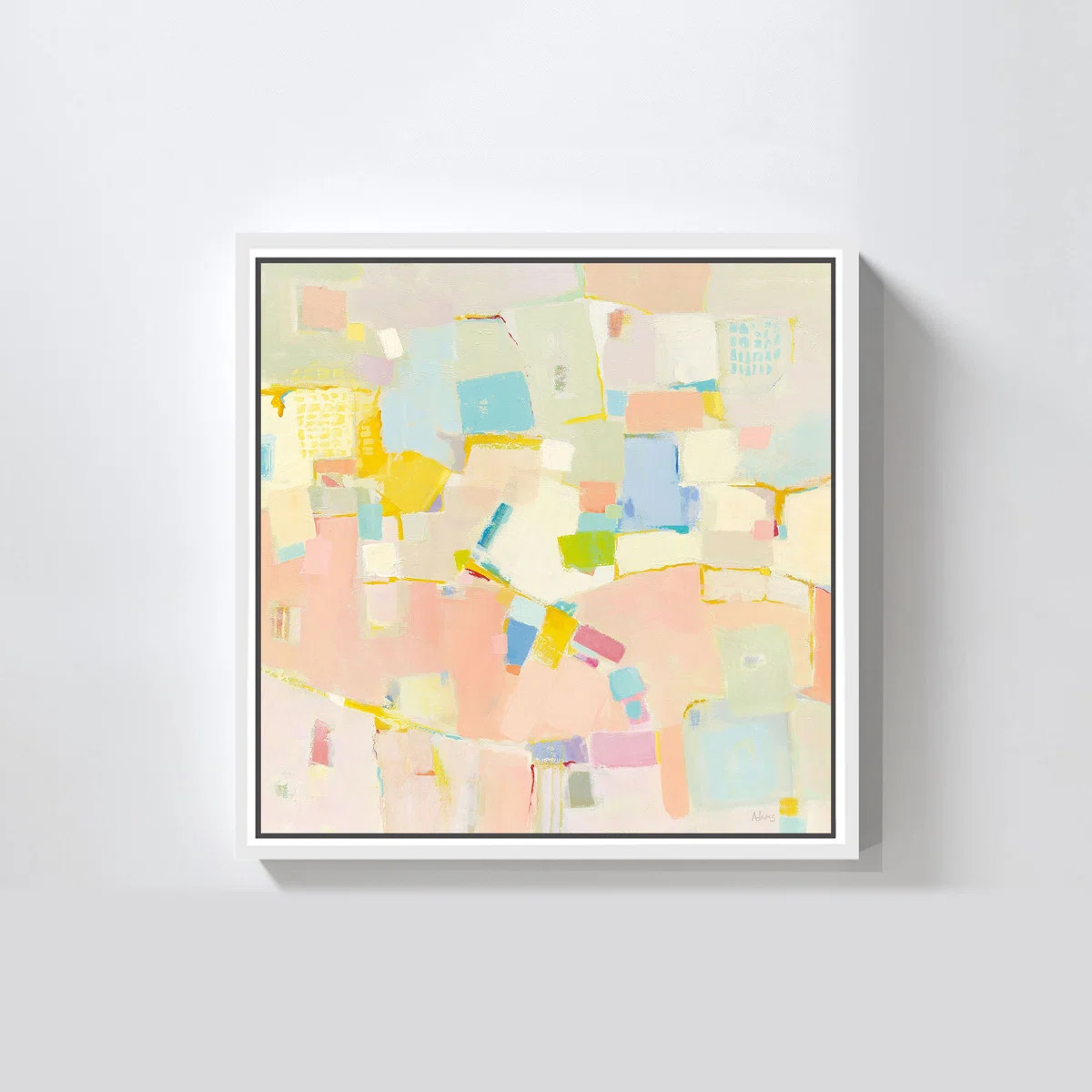 "Block Party" by Phyllis Adams Print on Canvas in a Floater Frame | Wayfair North America
